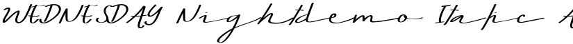 WEDNESDAY Nightdemo Italic font
