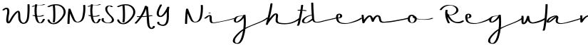 WEDNESDAY Nightdemo Regular font