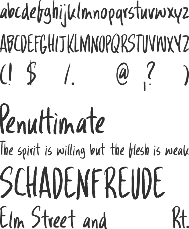 Wandering Pencil DEMO font preview