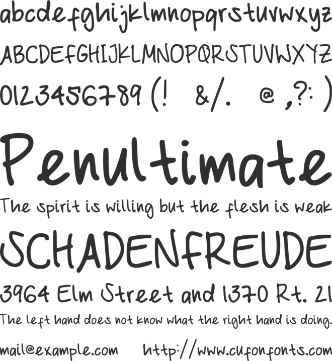 Mares Handwriting font preview