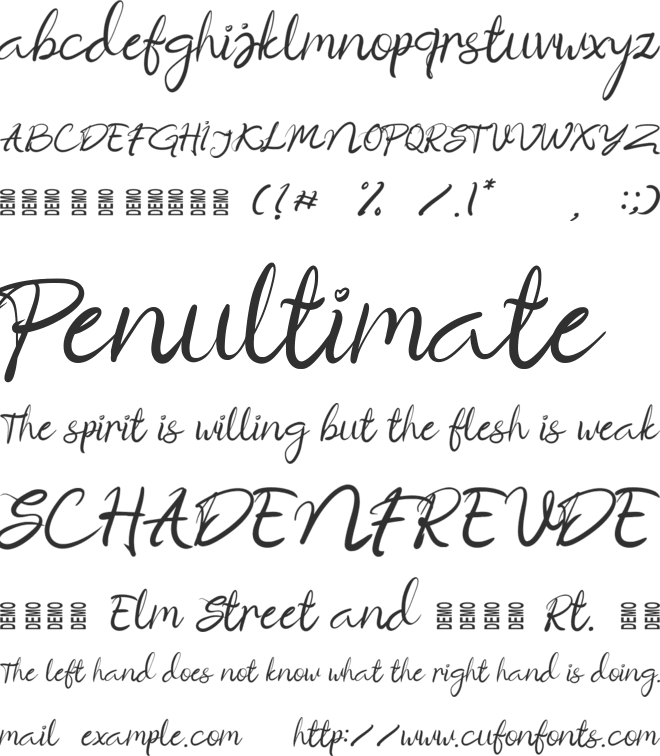 the brownies demo font preview