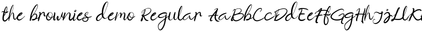 the brownies demo Regular font