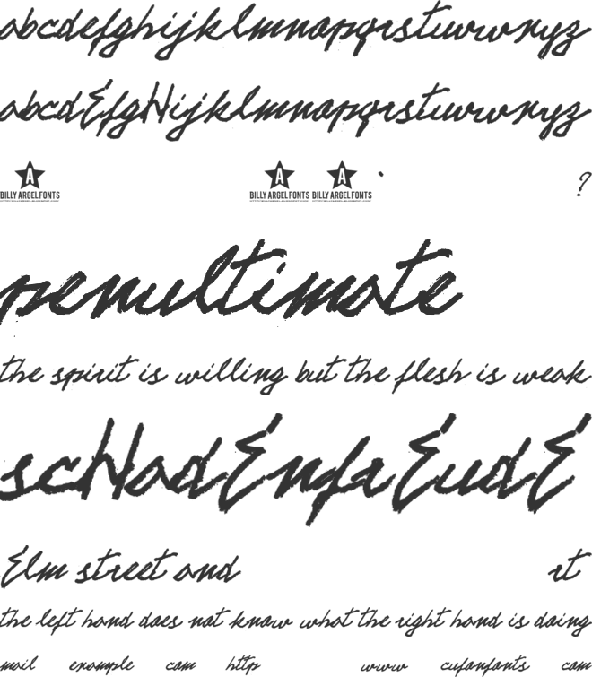 ELECTRIC HANDS font preview