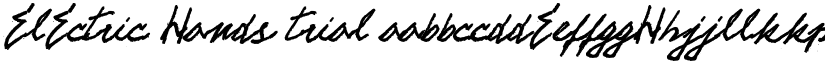 ELECTRIC HANDS trial font