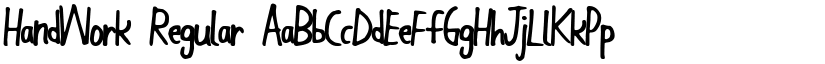HandWork Regular font