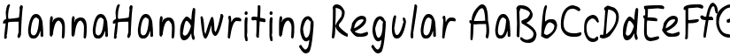 HannaHandwriting font download