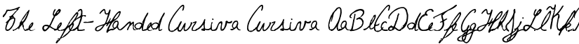 The Left-Handed Cursiva Cursiva font