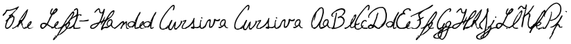 The Left-Handed Cursiva font download