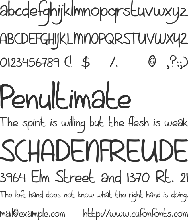 DK Aint Nothing Fancy font preview