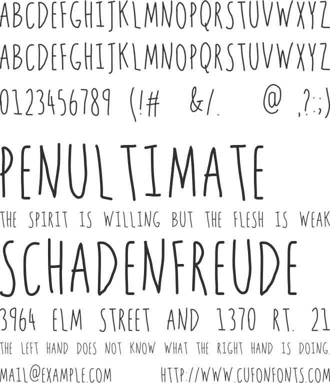 PENCIL SHARP font preview