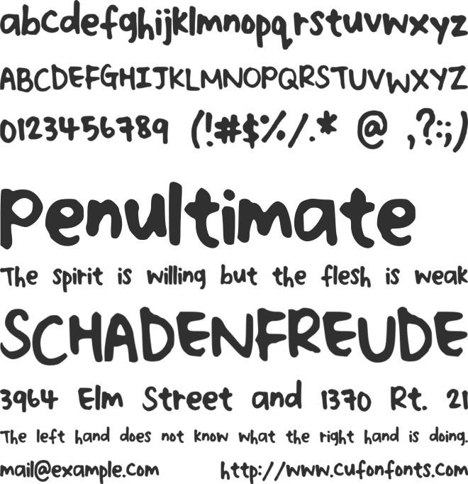 faithhandwriting font preview