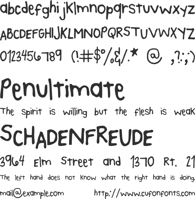 KaesHandwriting font preview