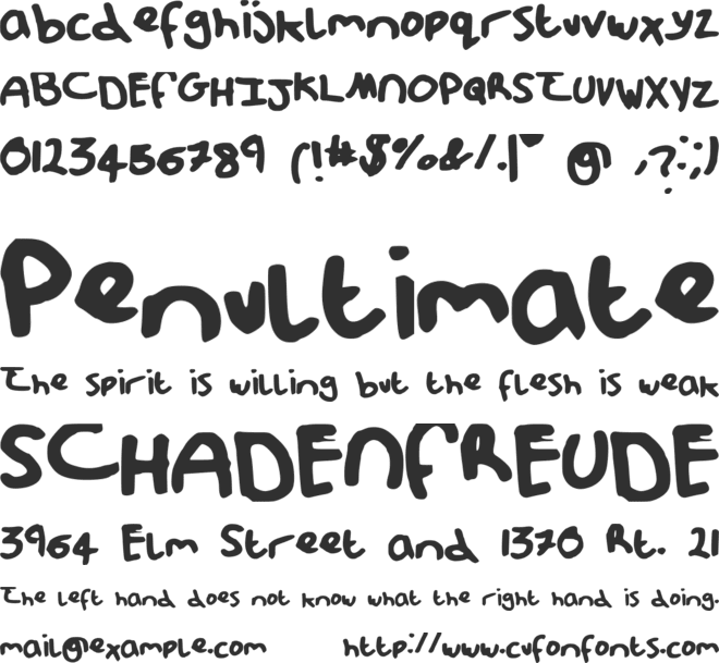 MessyPup font preview