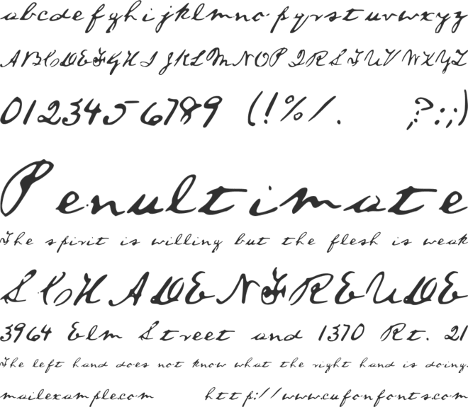ALincolnFont font preview
