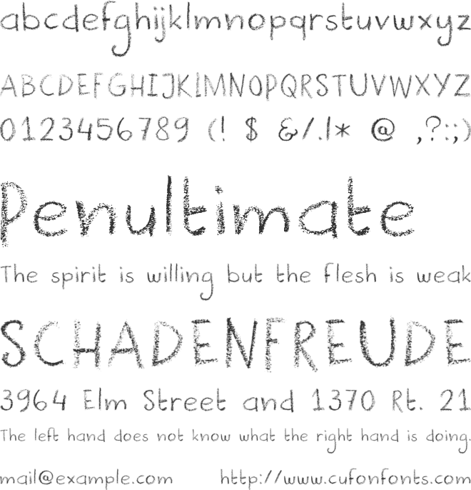 DK Crayonista font preview