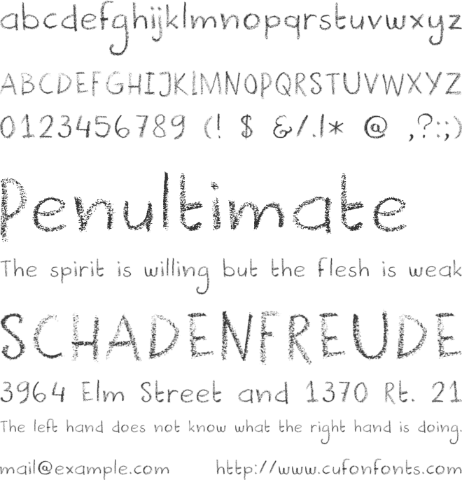 DK Crayonista font preview