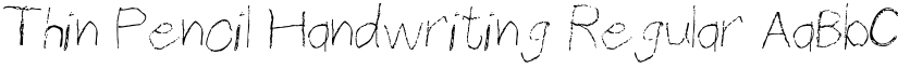 Thin Pencil Handwriting Regular font