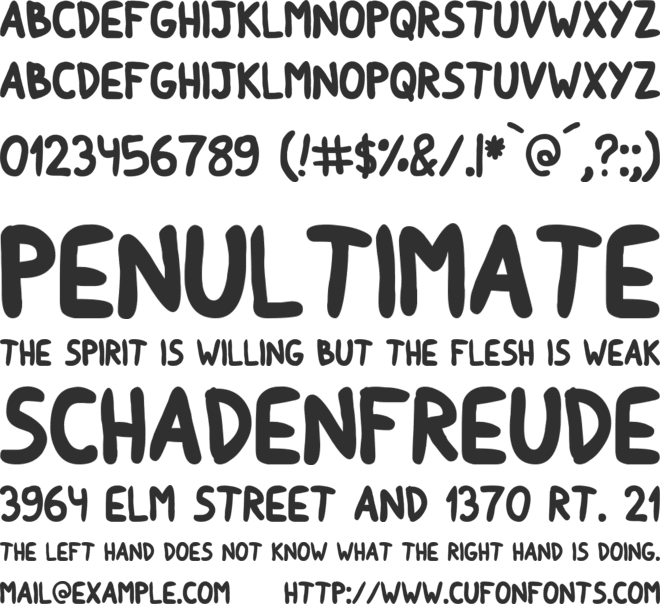 Round Irregularity font preview
