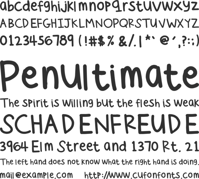 Cees Hand font preview
