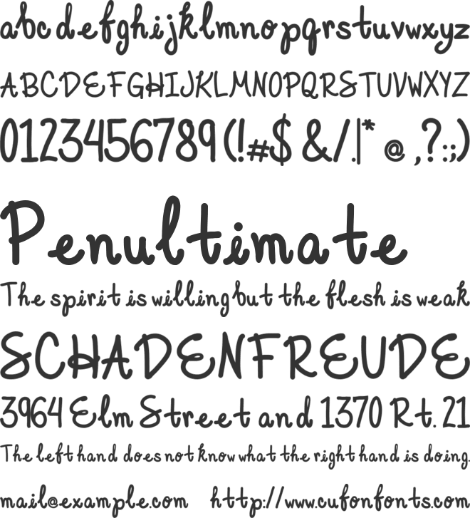 Elegant Ink font preview
