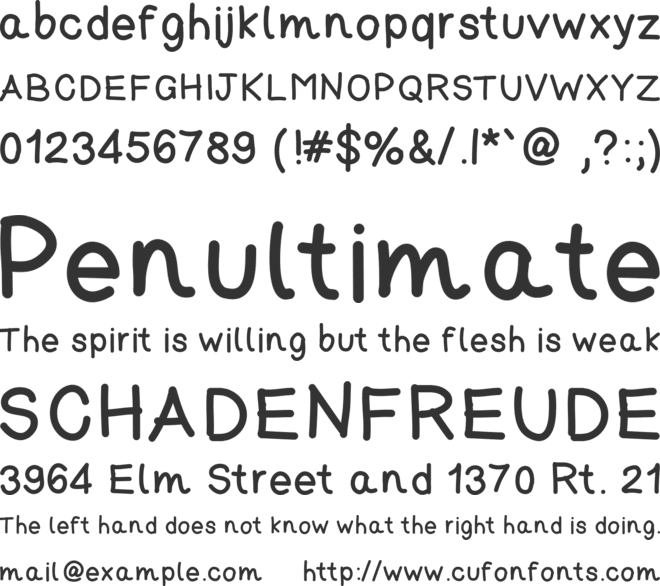 ForMyTrueLove font preview