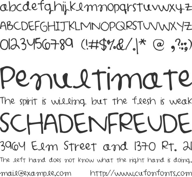 Abigail Print font preview