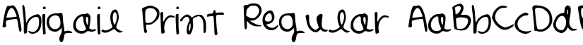 Abigail Print Regular font
