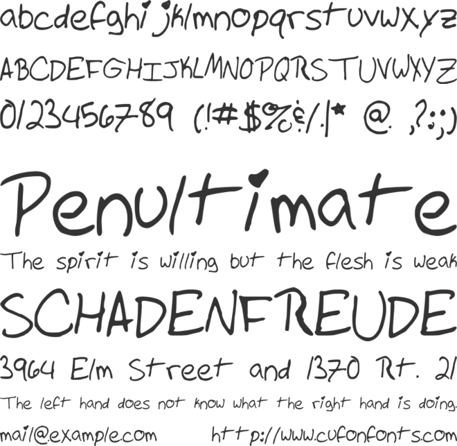 PrincessAllie font preview