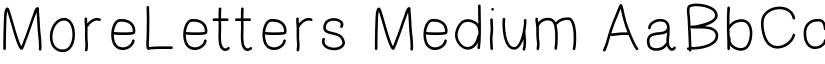 MoreLetters Medium font