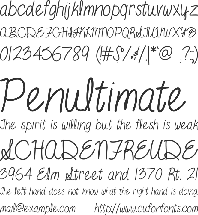 ByTheButterfly font preview
