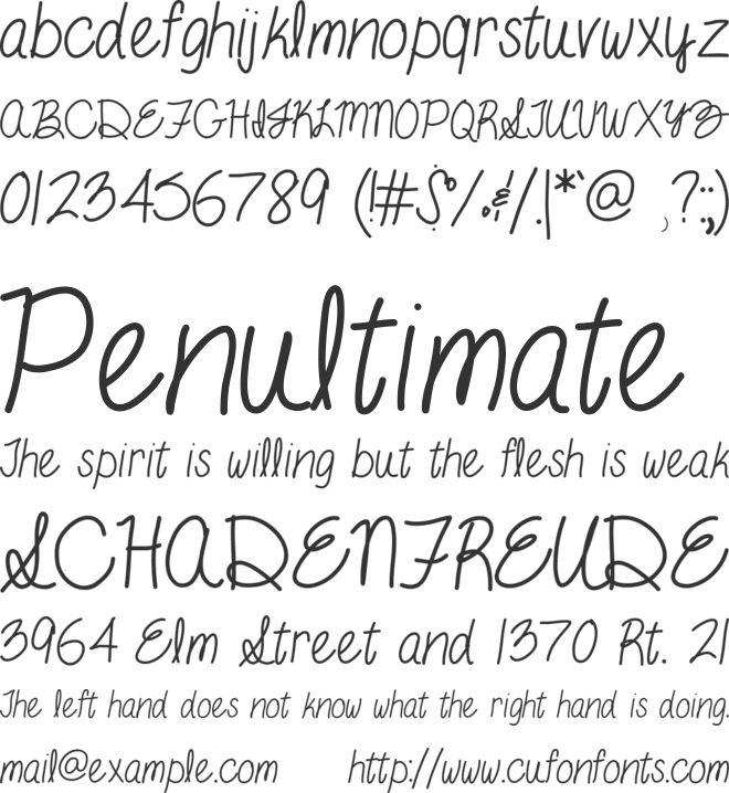 ByTheButterfly font preview