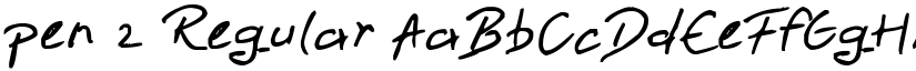 pen 2 Regular font