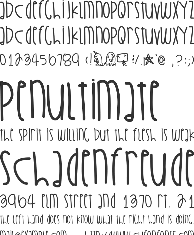 StrawberryTofu font preview