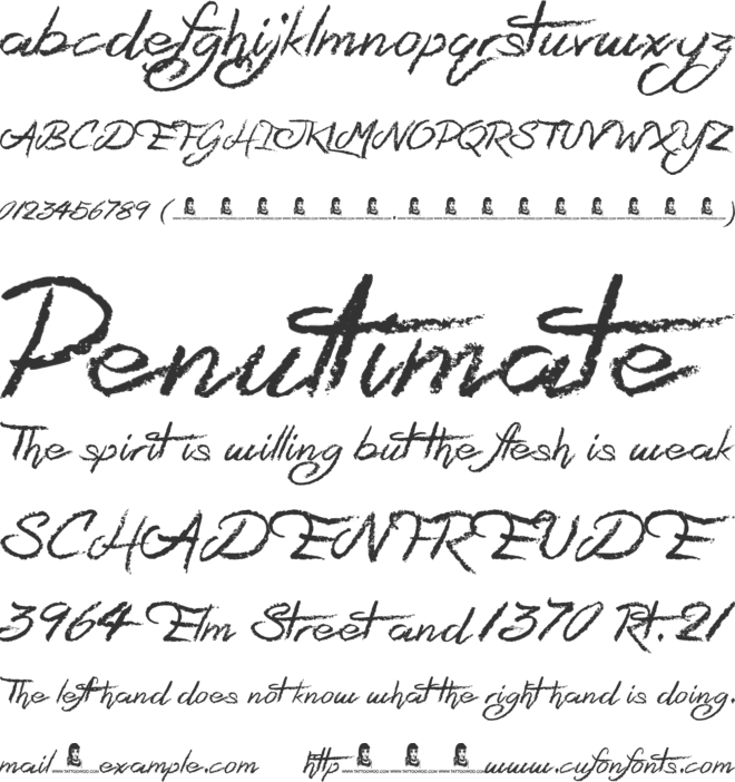 Sandy Bay font preview