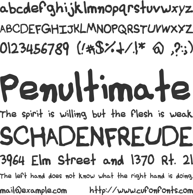 BasicHandwritingDefault font preview