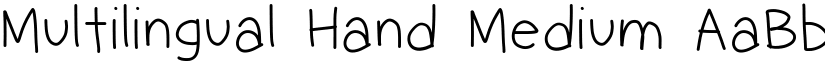 Multilingual Hand Medium font