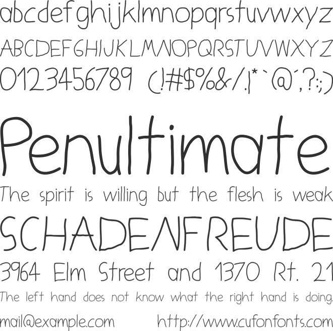 Kids Future font preview