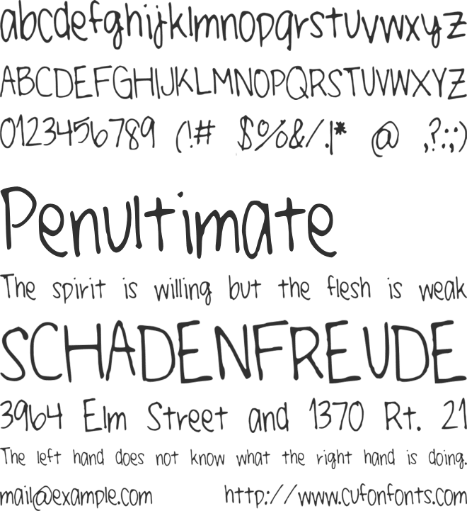 LittleMissPaperMoonsHandwriting font preview