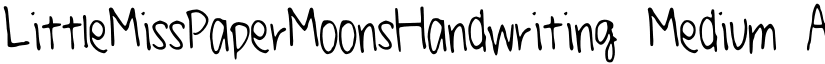 LittleMissPaperMoonsHandwriting Medium font