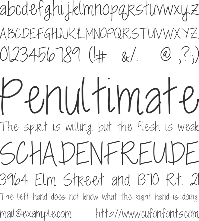 Rocky Mountain Beauty font preview