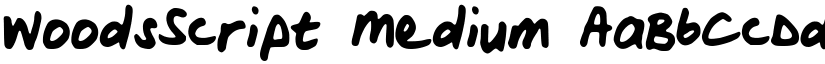 WoodsScript Medium font