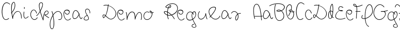 Chickpeas Demo Regular font