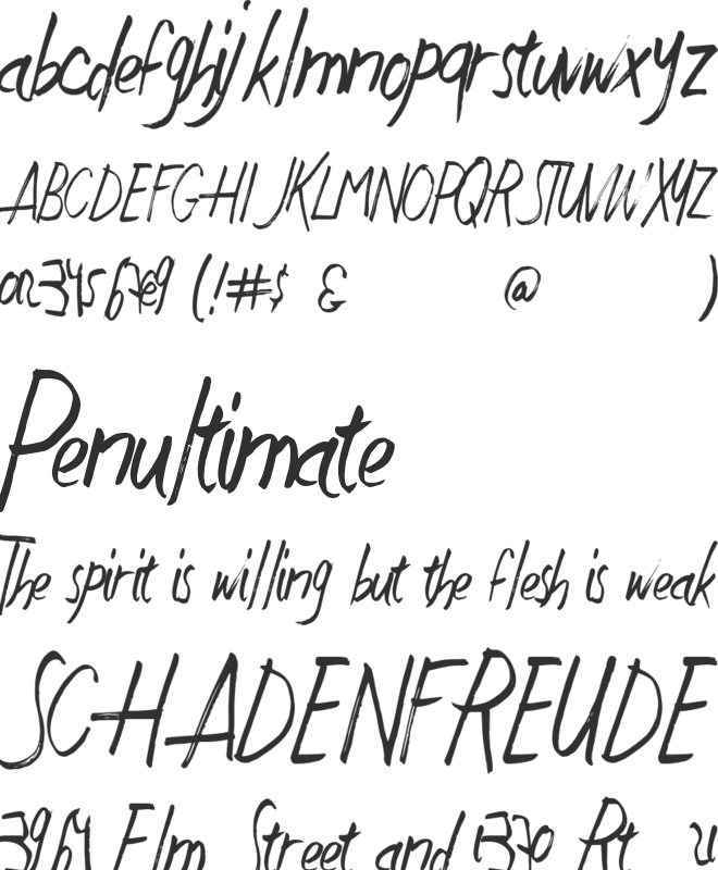 JustWriteDT font preview