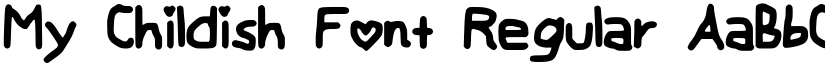 My Childish Font font download