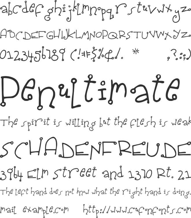 Spidershank font preview
