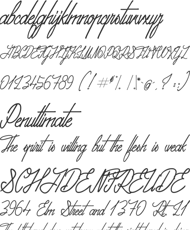 Adventures on the Mountains font preview