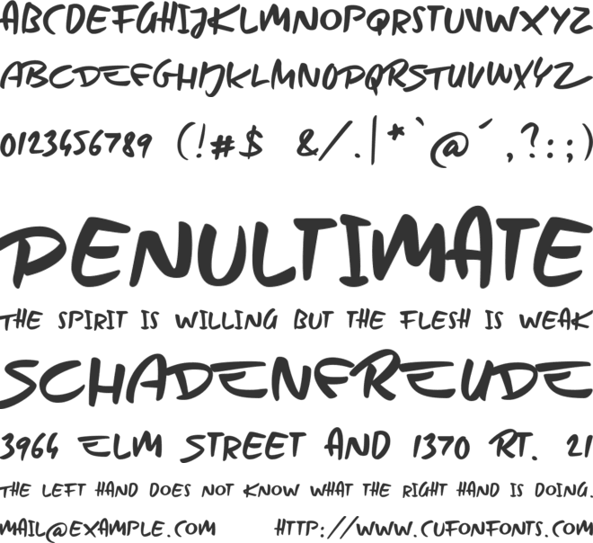 Take it Easy font preview