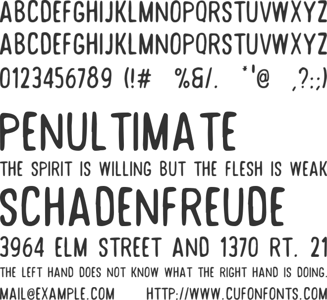 Desert Road font preview