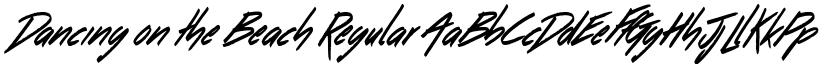 Dancing on the Beach Regular font