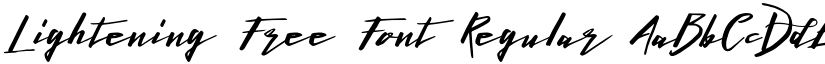 Lightening Free Font Regular font